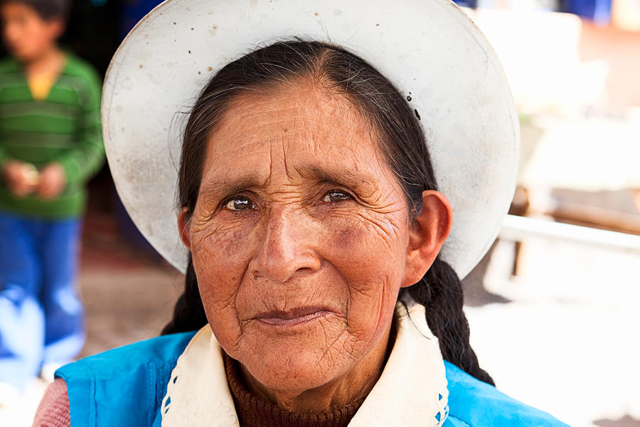 Peruvian woman portrait Photograph by IlonaBudzbon