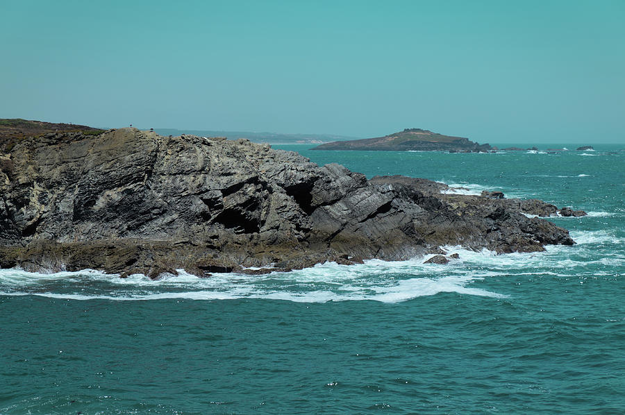 Pessegueiro Island on the horizon in Porto Covo Photograph by Angelo DeVal