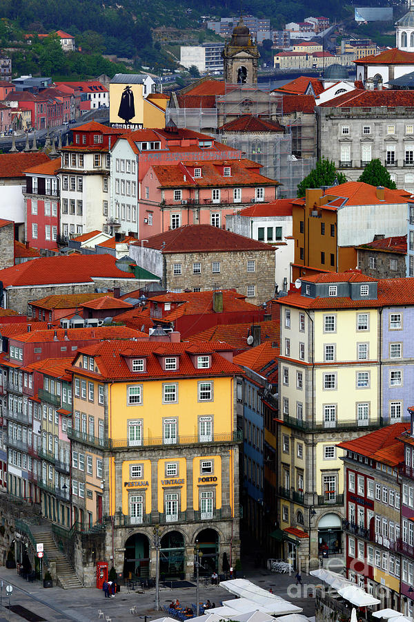 Architecture Photograph - Pestana Vintage Porto hotel and Ribeira district Porto Portugal by James Brunker