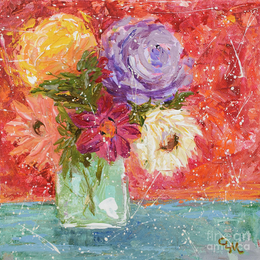 Petals and Pink Painting by Cheryl McClure
