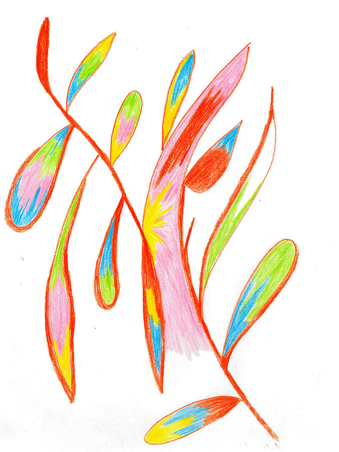 Petals Drawing by Mary Mikawoz