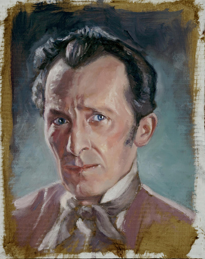 Portrait Painting - Peter Cushing portrait by Martin Davey