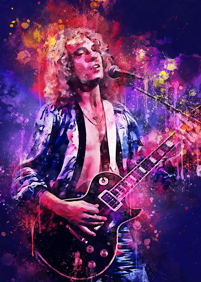 Peter Frampton painting Poster Painting by Grant Russell - Fine Art America