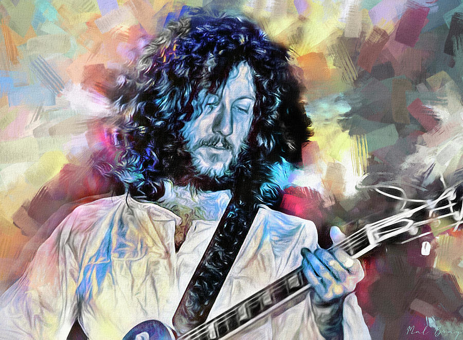 Peter Green Blues Guitar Mixed Media by Mal Bray
