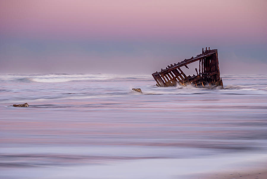 Peter Iredale at Dawn Photograph by Robert Potts
