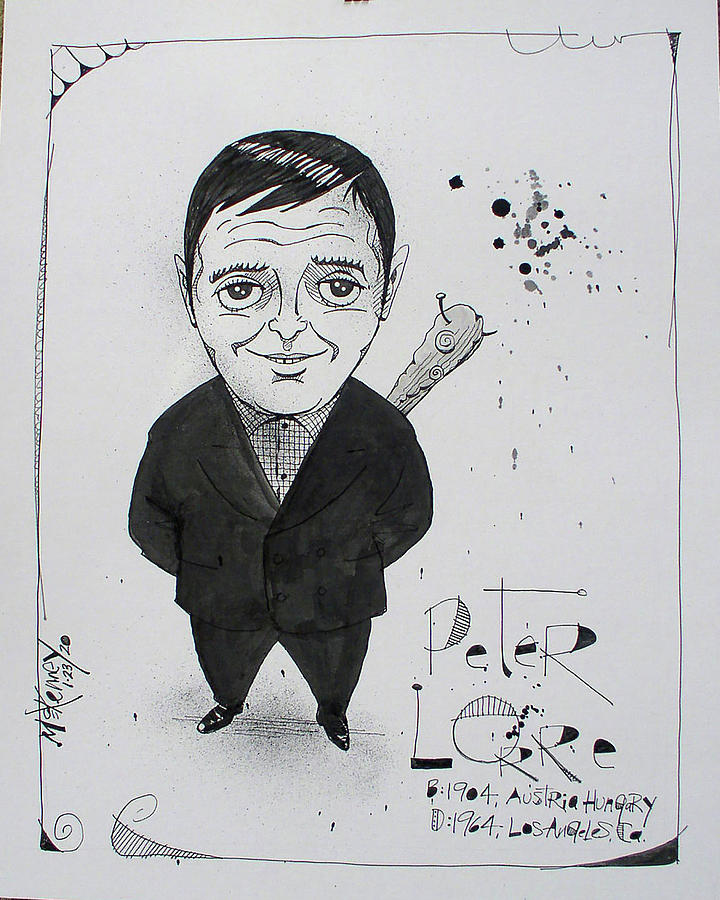Peter Lorre Drawing by Phil Mckenney