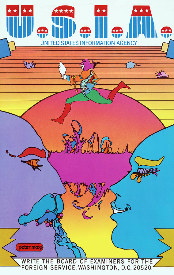 Peter Max Government Psychedelic 1970 Photograph by Daniel Hagerman