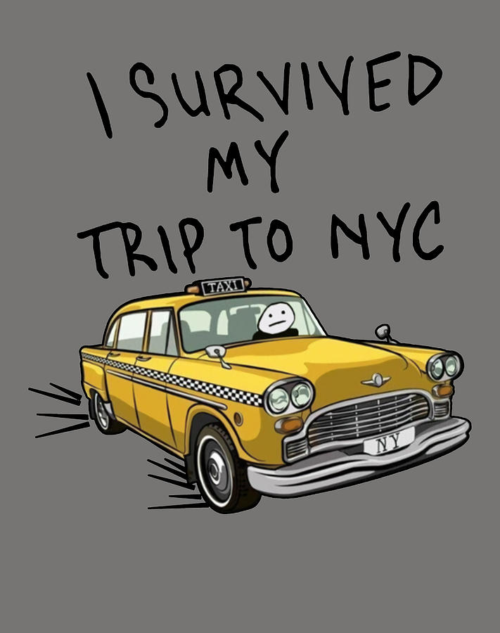 I survived my trip to NYC white t-shirt worn by Peter Parker