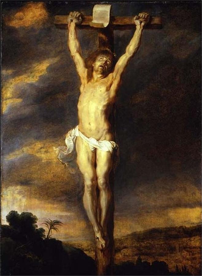 Peter Paul Rubens - Christ expiring on the cross Painting by Les Classics