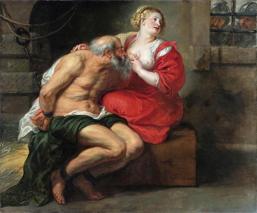 Peter Paul Rubens Cimon and Pero Roman Charity 1640 Painting by Peter Paul Rubens