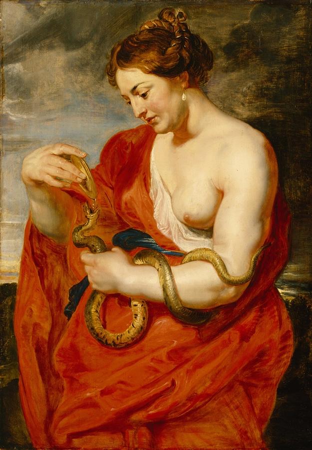 Snake Painting - Peter Paul Rubens - Hygeia by Les Classics