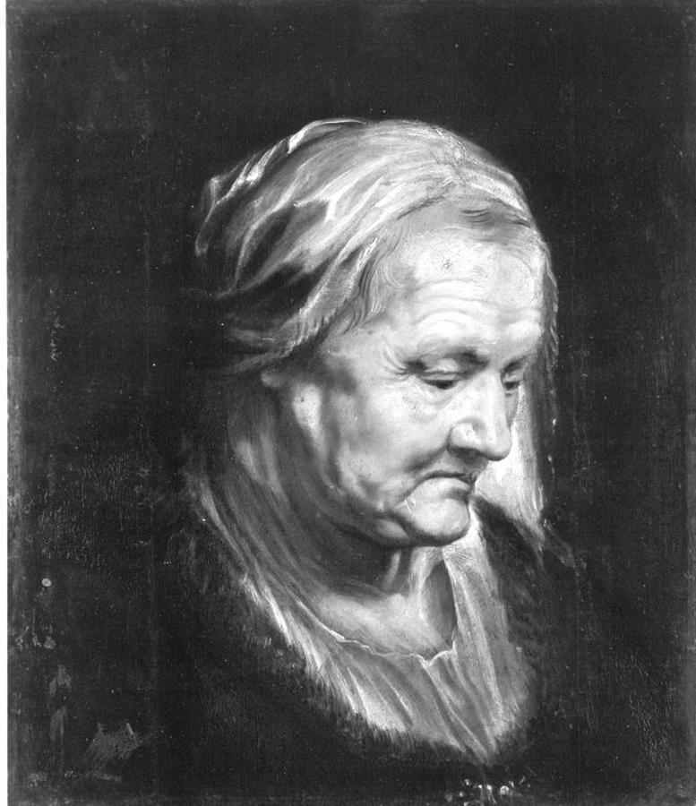 Peter Paul Rubens - Kopfstudie einer alten Frau Kopie nach Painting by ...