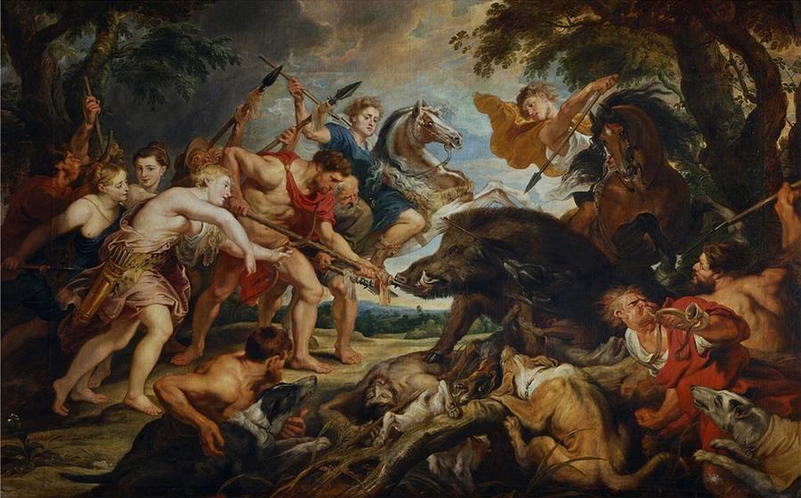 Peter Paul Rubens - The Hunt Of Meleagros And Atalante Painting By Les 