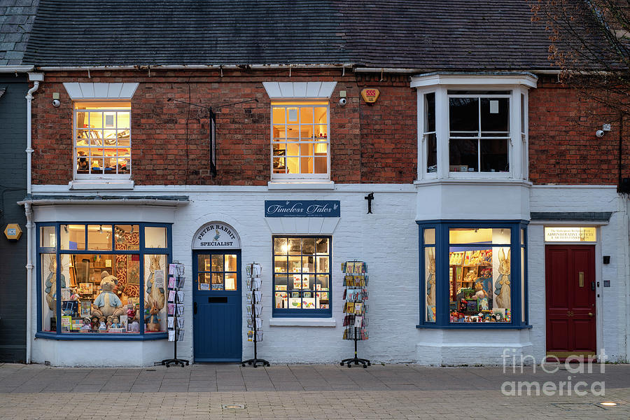 Winter Photograph - Peter Rabbit Shop at Dusk Stratford Upon Avon by Tim Gainey
