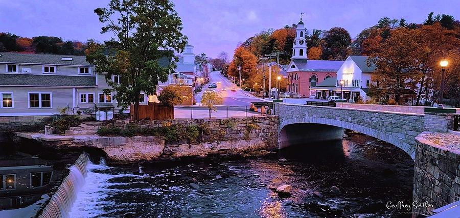 Peterborough bridge at dusk Photograph by Geoffrey Settles - Fine Art ...