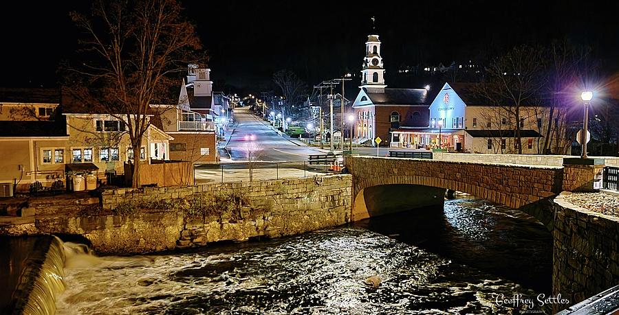 Peterborough bridge at night Photograph by Geoffrey Settles - Fine Art ...