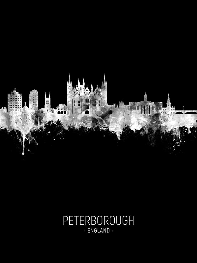 Peterborough England Skyline #11 Digital Art by Michael Tompsett
