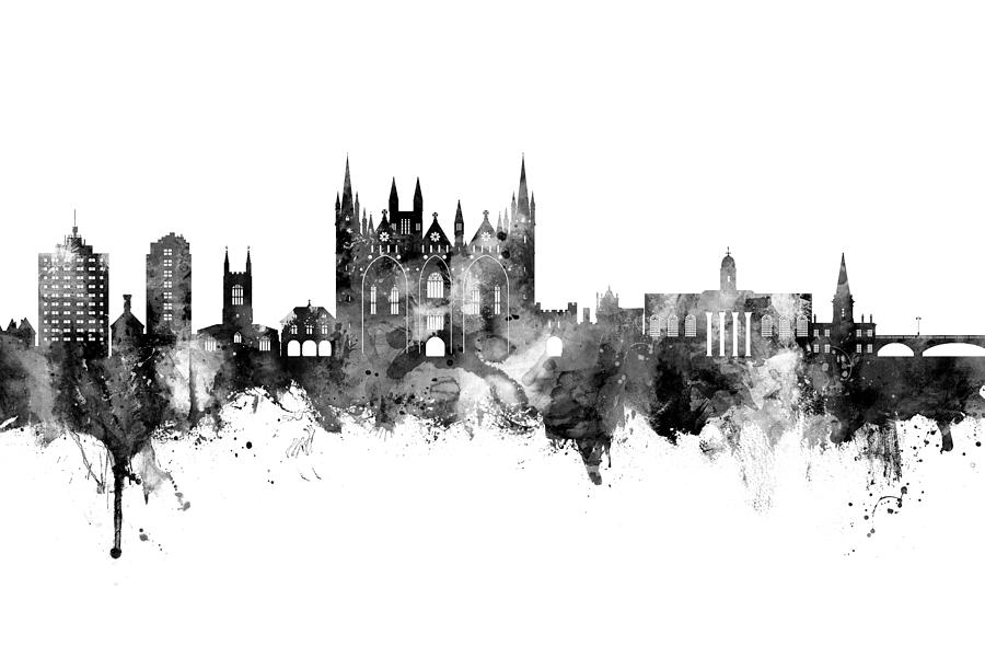 Peterborough England Skyline #79 Digital Art by Michael Tompsett