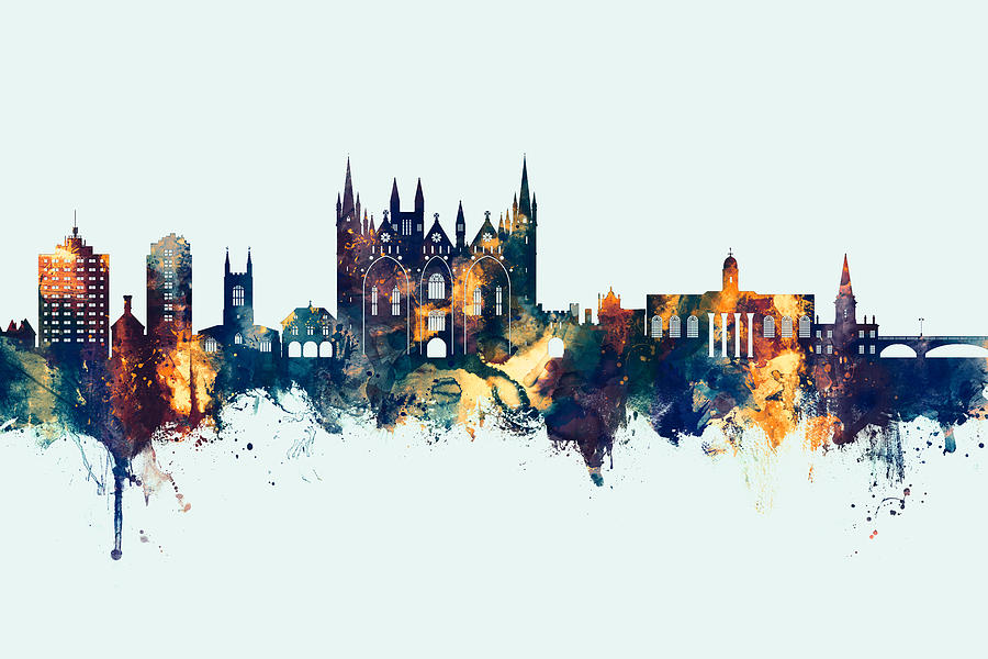 Peterborough England Skyline #81 Digital Art by Michael Tompsett