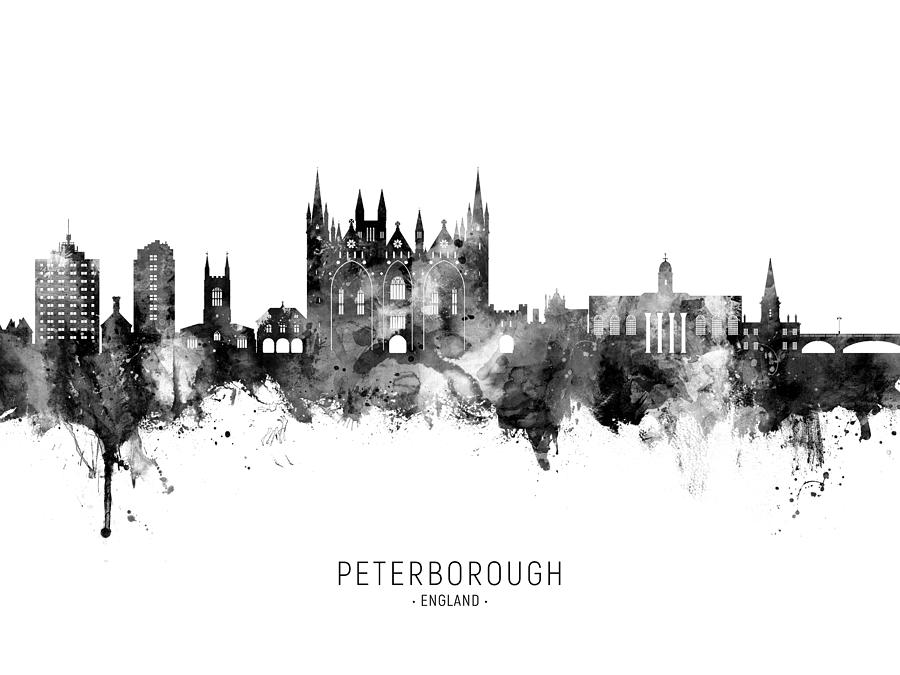 Peterborough England Skyline #85 Digital Art by Michael Tompsett