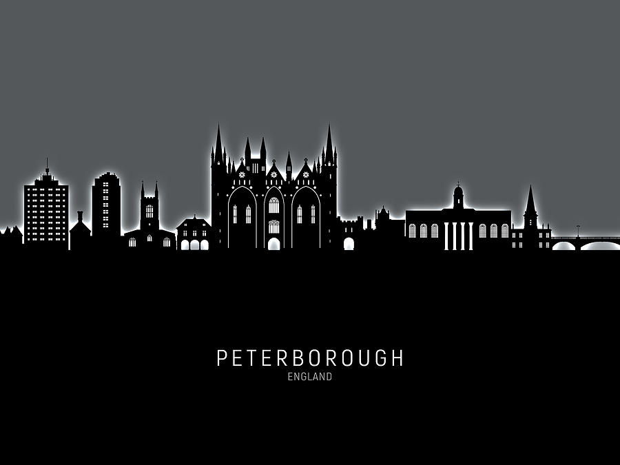 Peterborough England Skyline #98 Digital Art by Michael Tompsett