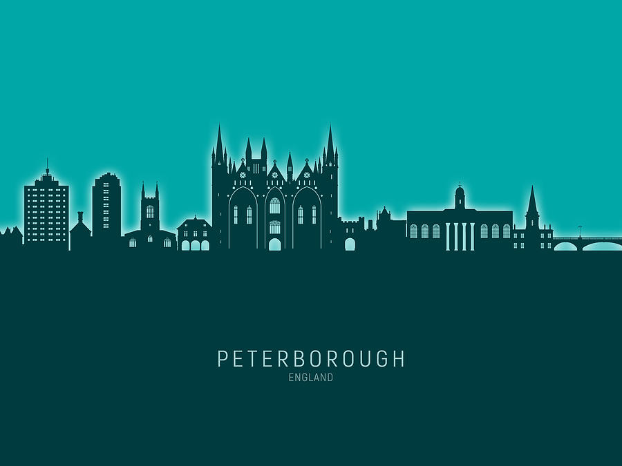 Peterborough England Skyline #99 Digital Art by Michael Tompsett