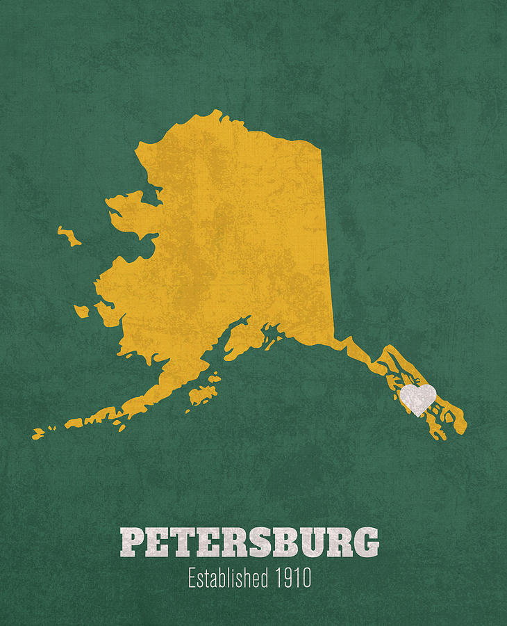 Petersburg Alaska City Map Founded 1910 University of Alaska Anchorage