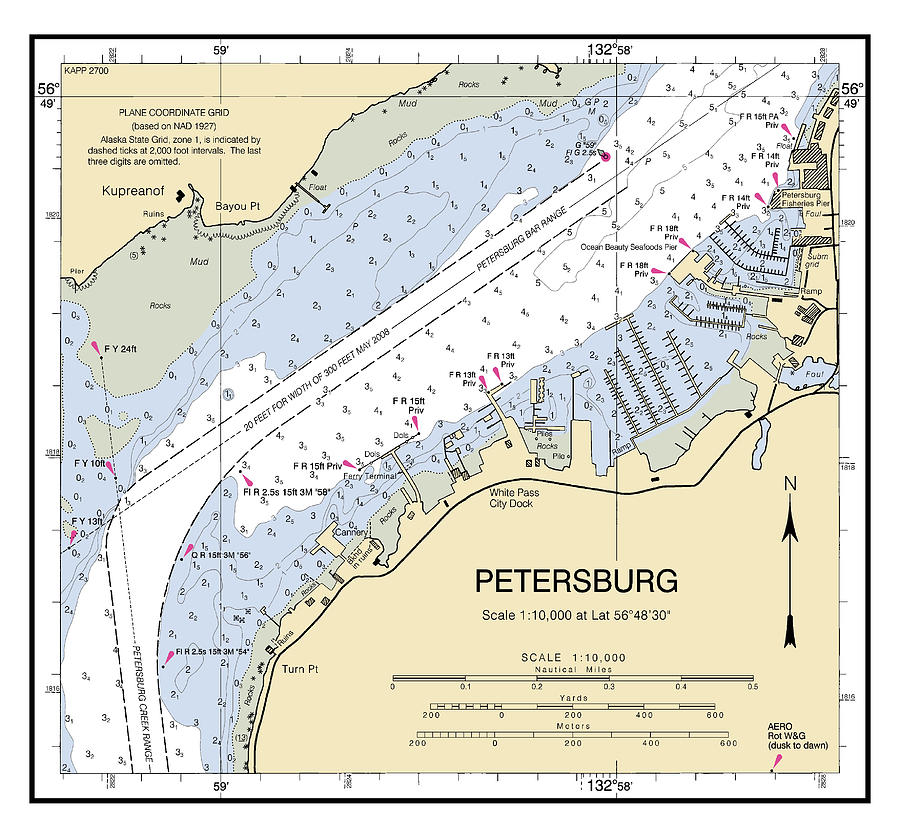 Petersburg Wrangell Strait Alaska Chart 17375_2, Noaa Chart 17375