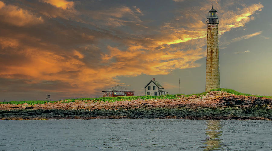 Petit Manon Lighthouse, Maine Photograph by Marcy Wielfaert