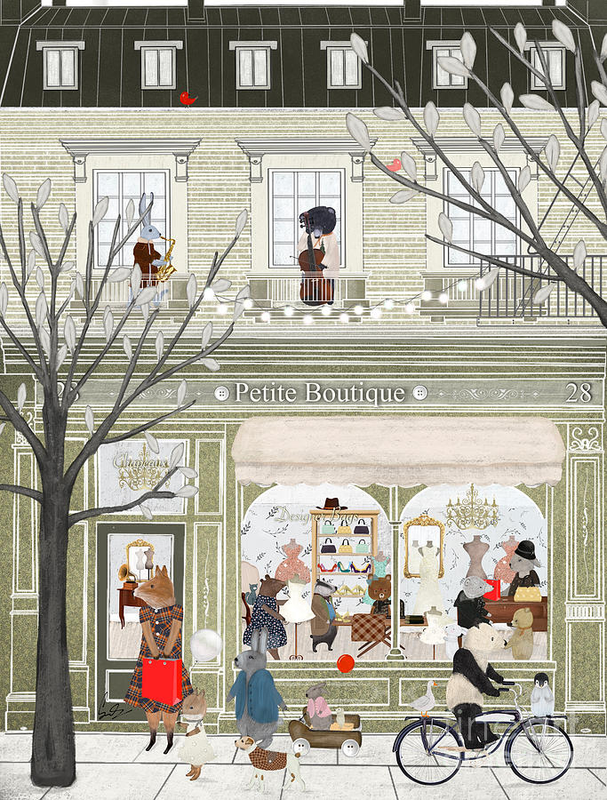 Petite Boutique Painting by Bri Buckley