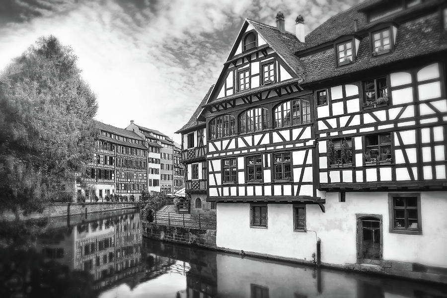 Petite France Strasbourg Black and White  Photograph by Carol Japp