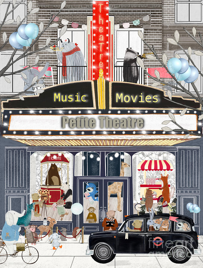 Movie Poster Painting - Petite Theatre by Bri Buckley