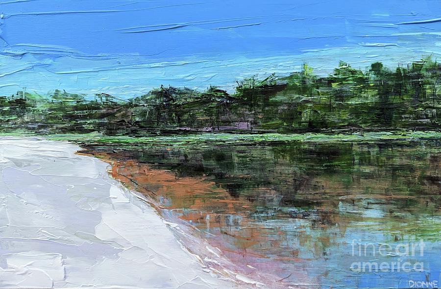 Petobego Pond, Northern Michigan Painting by Lisa Dionne