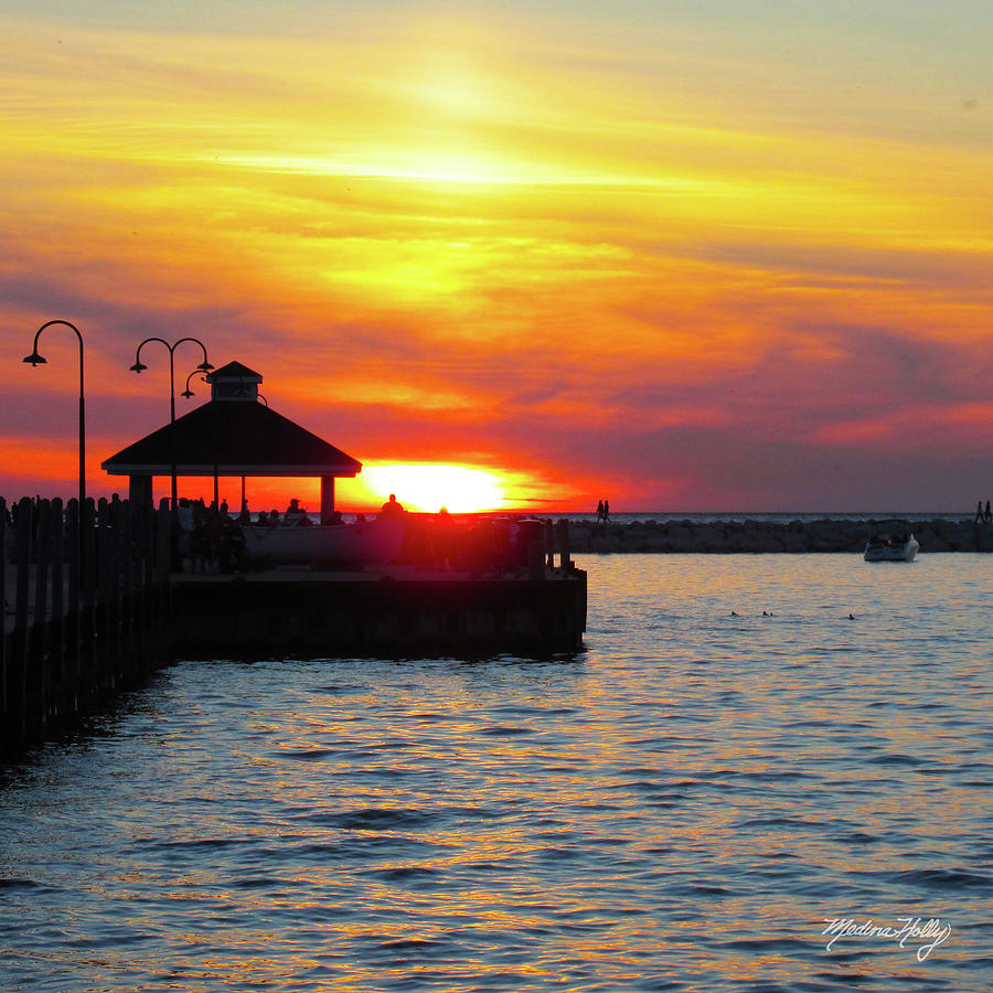 Petoskey Pier Sunset Photograph by Medina Holly - Fine Art America