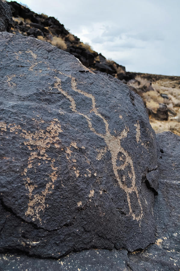 Petroglyph Monument Figure Photograph by Kyle Hanson
