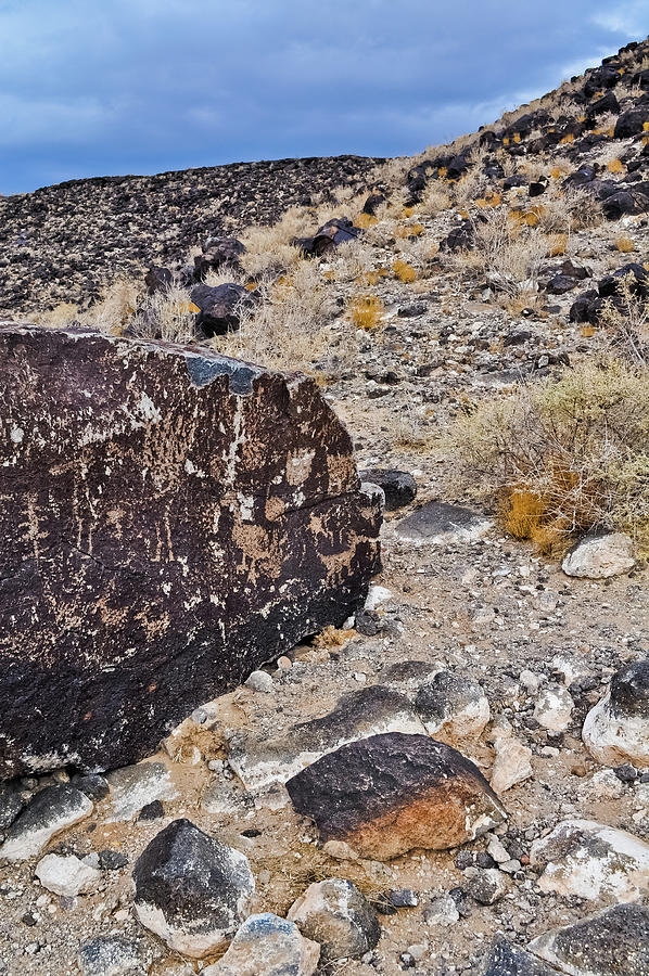 Petroglyph Monument Portrait Photograph by Kyle Hanson