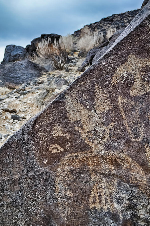 Petroglyph National Monument Flying Figure Portrait Photograph by Kyle Hanson