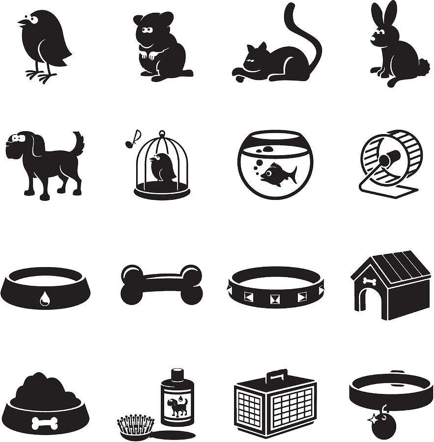 Pets Icons Drawing by Jameslee1