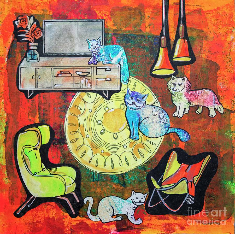 Pets life - home story 1 Painting by Ariadna De Raadt