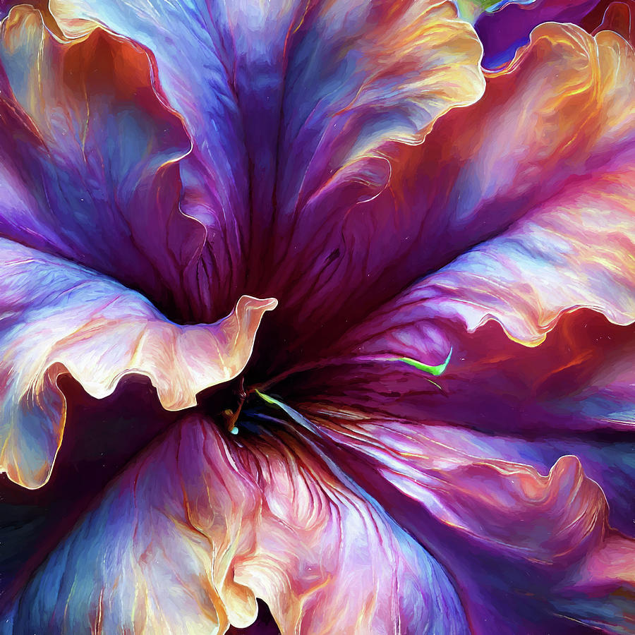 Petunia Flower Macro Digital Art by Jill Nightingale