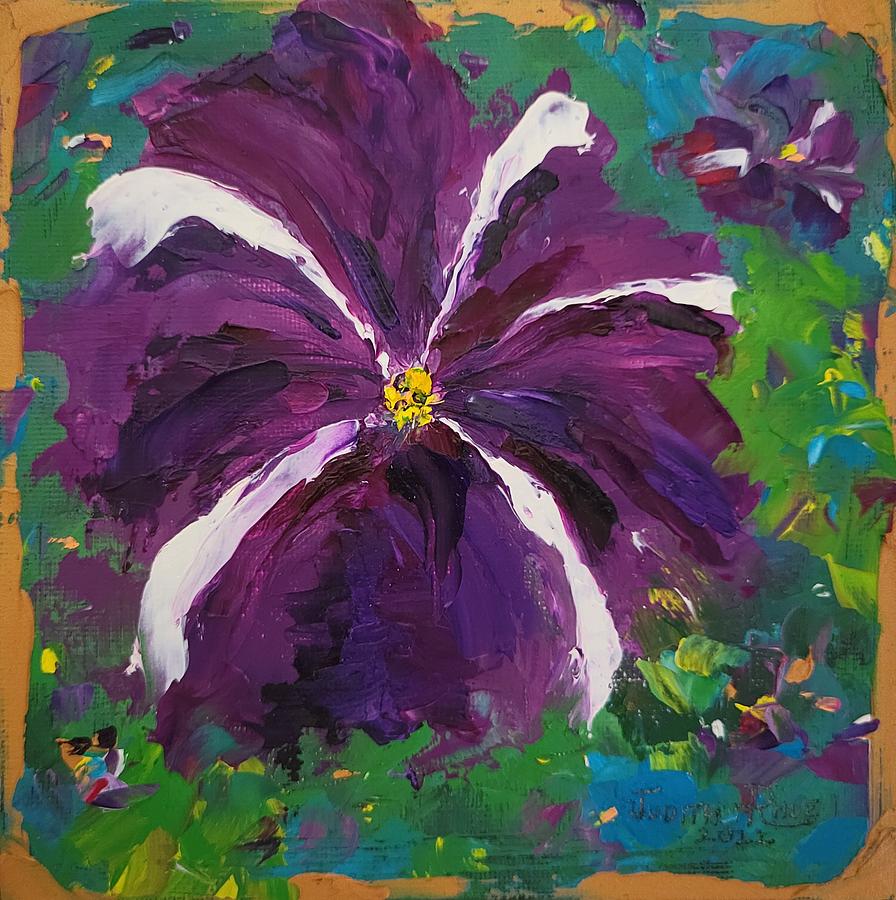 Petunia Gratitude Painting by Judith Rhue