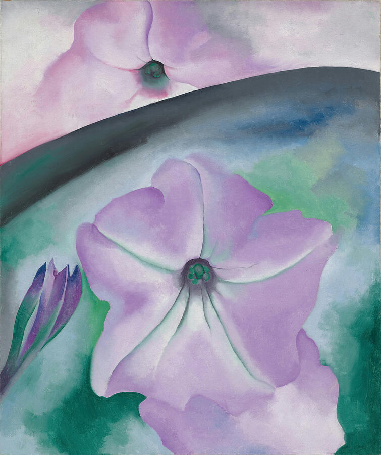 Petunia no 2. - Modernist pink flower painting Painting by Georgia OKeeffe