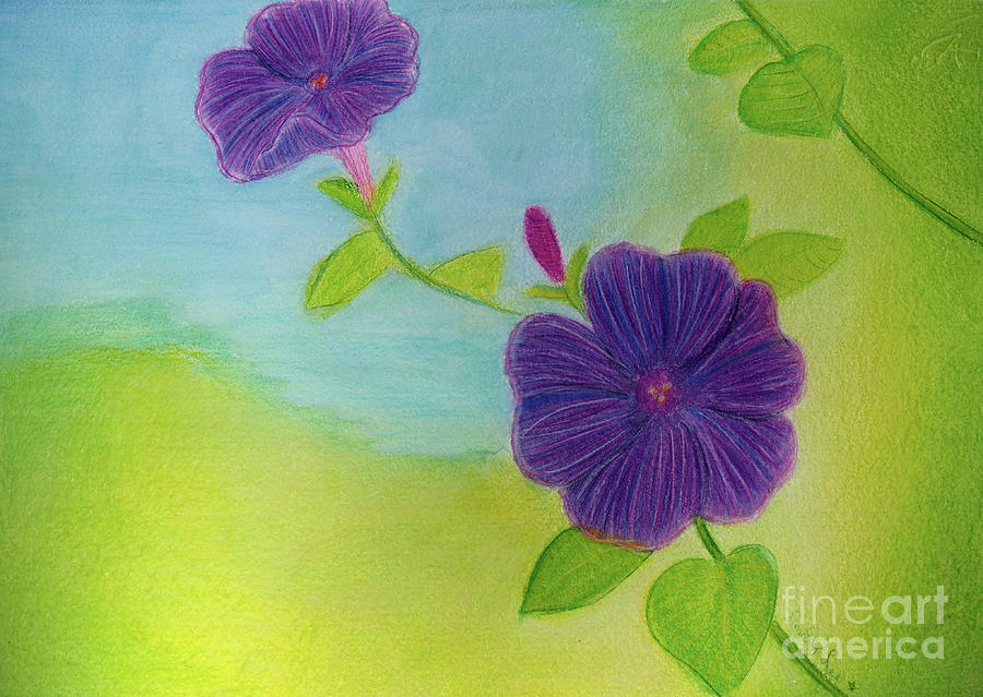 Petunias Painting by Dorothy Lee