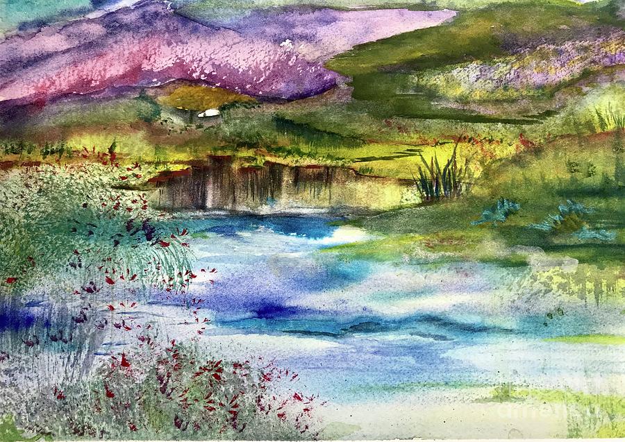Peyote marsh Painting by Valerie Shaffer