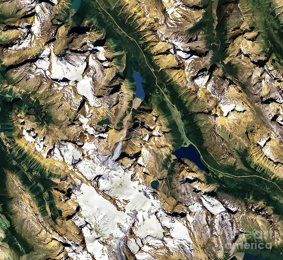 Peyto Glacier Alberta From Space Photograph by M G Whittingham - Fine ...