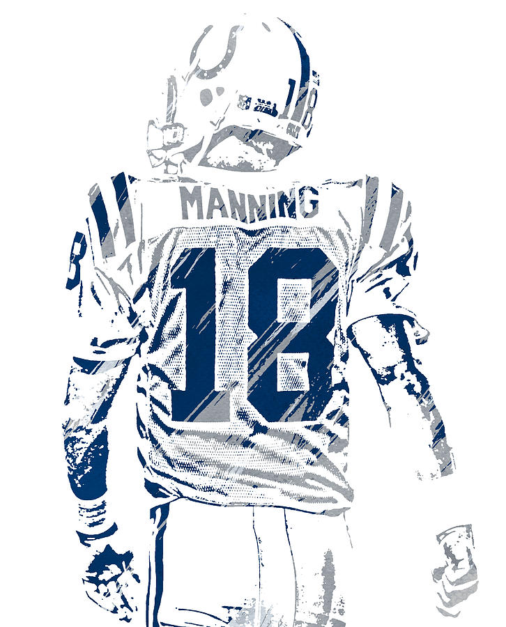 Peyton Manning Colts T-Shirt by Joe Hamilton - Pixels Merch