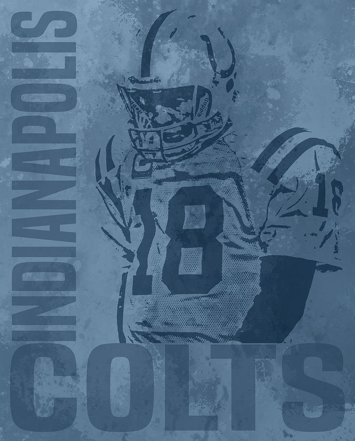 Peyton Manning Indianapolis Colts Art T-Shirt by Joe Hamilton - Pixels