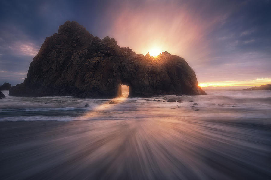 Pfeiffer Beach Keyhole Rock Photograph by Celia Zhen - Fine Art America