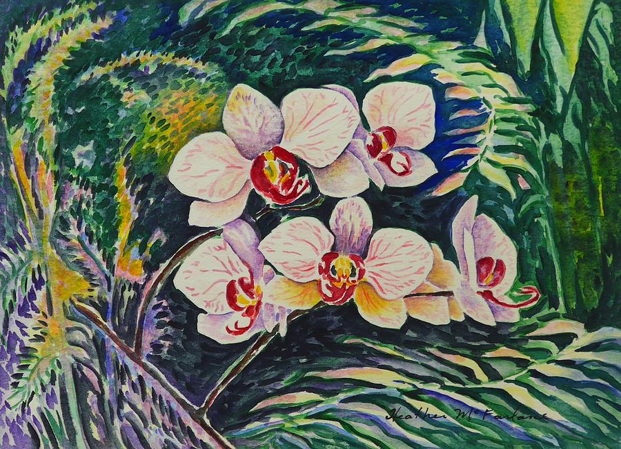 Phalaenopsis Orchid Painting by Heather McFarlane-Watson