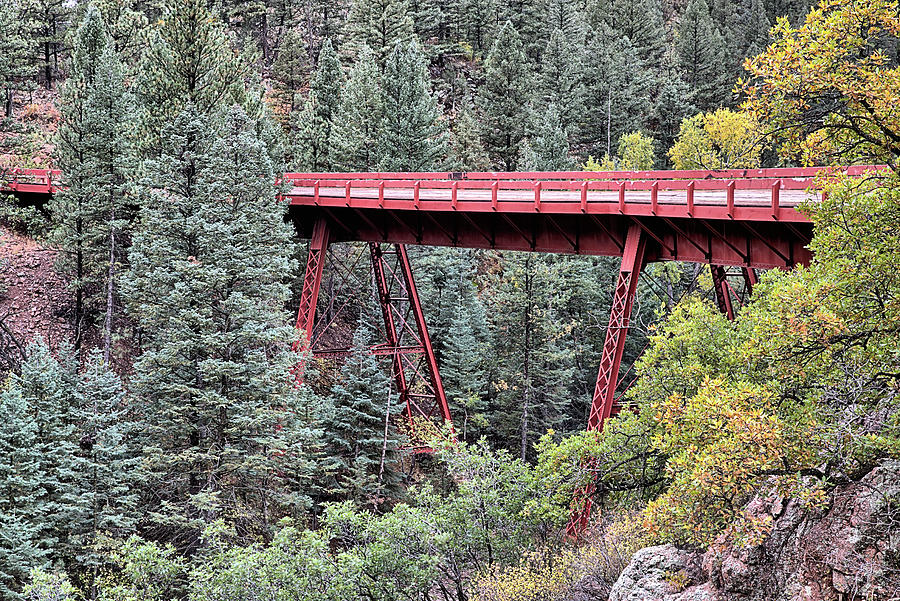 Phantom Canyon Road Curved Bridge Photograph by JC Findley
